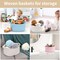 Cute Woven Storage Basket with Handle, Container for Gifts Empty, Decorative Organizer Bins Box for Pet Dog Toys Baby Essentials Snack Diaper Towel